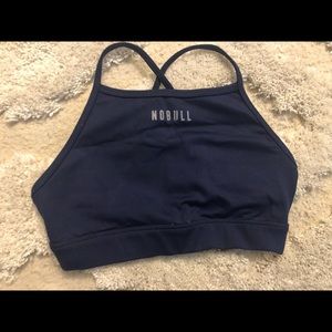 NoBull High neck navy blue sports bra- size small